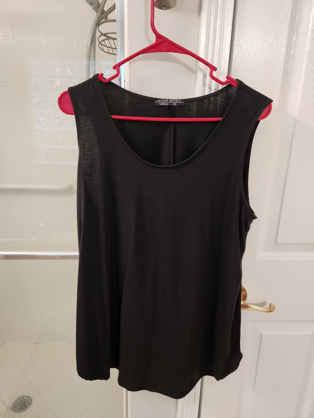 Black Sleeveless Scoop Neck Women’s Top